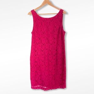 Banana Republic Factory Pink Lace Sleeveless Dress
